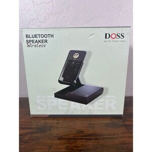 DOSS FreeTalk Bluetooth Wireless Speaker with Phone Stand Black 8W V5.3 New